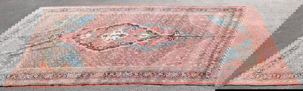 HAND-TIED PERSIAN BIDJAR RUG, 16'25" X 9'75": Hand-tied Persian Bidjar rug, approx 16'25"l, 9'75"w **Please Note: All of the rugs offered in this auction would likely benefit from a professional cleaning. Estate rugs may show some wear and imperf