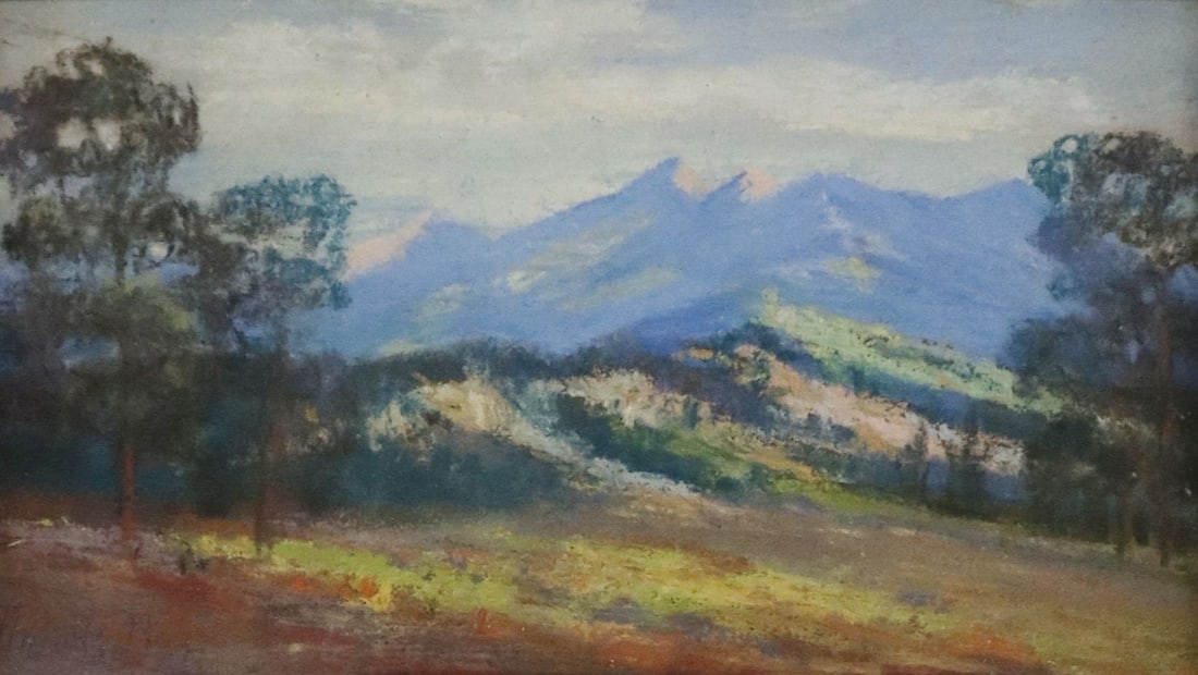 HALE BOLTON (1879-1920) PASTEL MOUNTAIN LANDSCAPE (1 of 4)