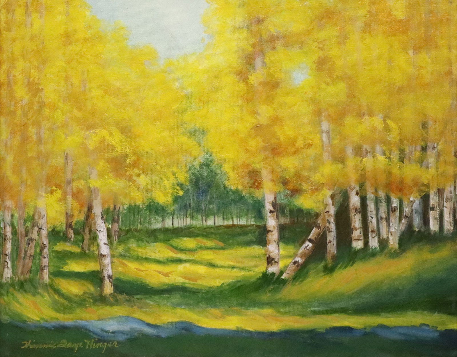 WINNIE HINGER (TX) AUTUMN LANDSCAPE PAINTING (1 of 4)