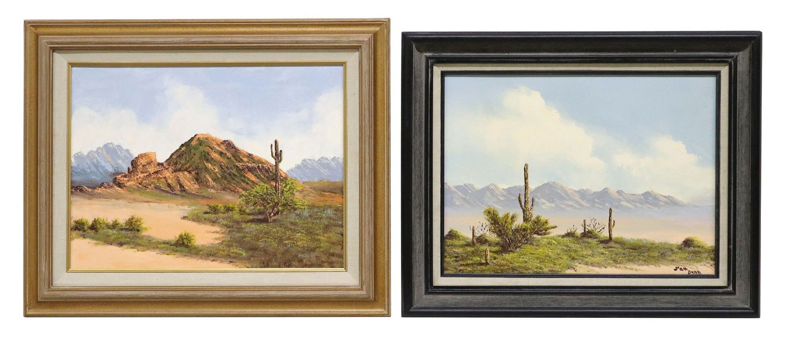 (2) JAN DUNN (20TH C.) WESTERN LANDSCAPE PAINTINGS (1 of 5)