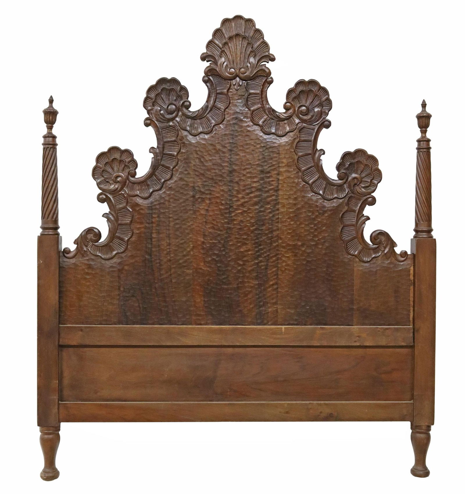 SPANISH SHELL & ROCAILLE CARVED HEADBOARD (1 of 2)