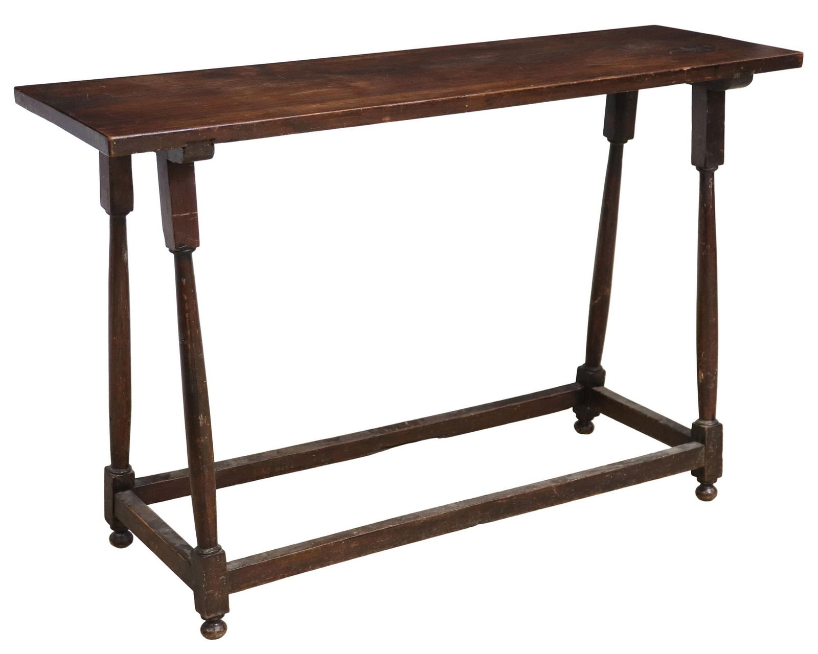 RUSTIC SPANISH WALNUT CONSOLE TABLE, 19TH C. (1 of 4)