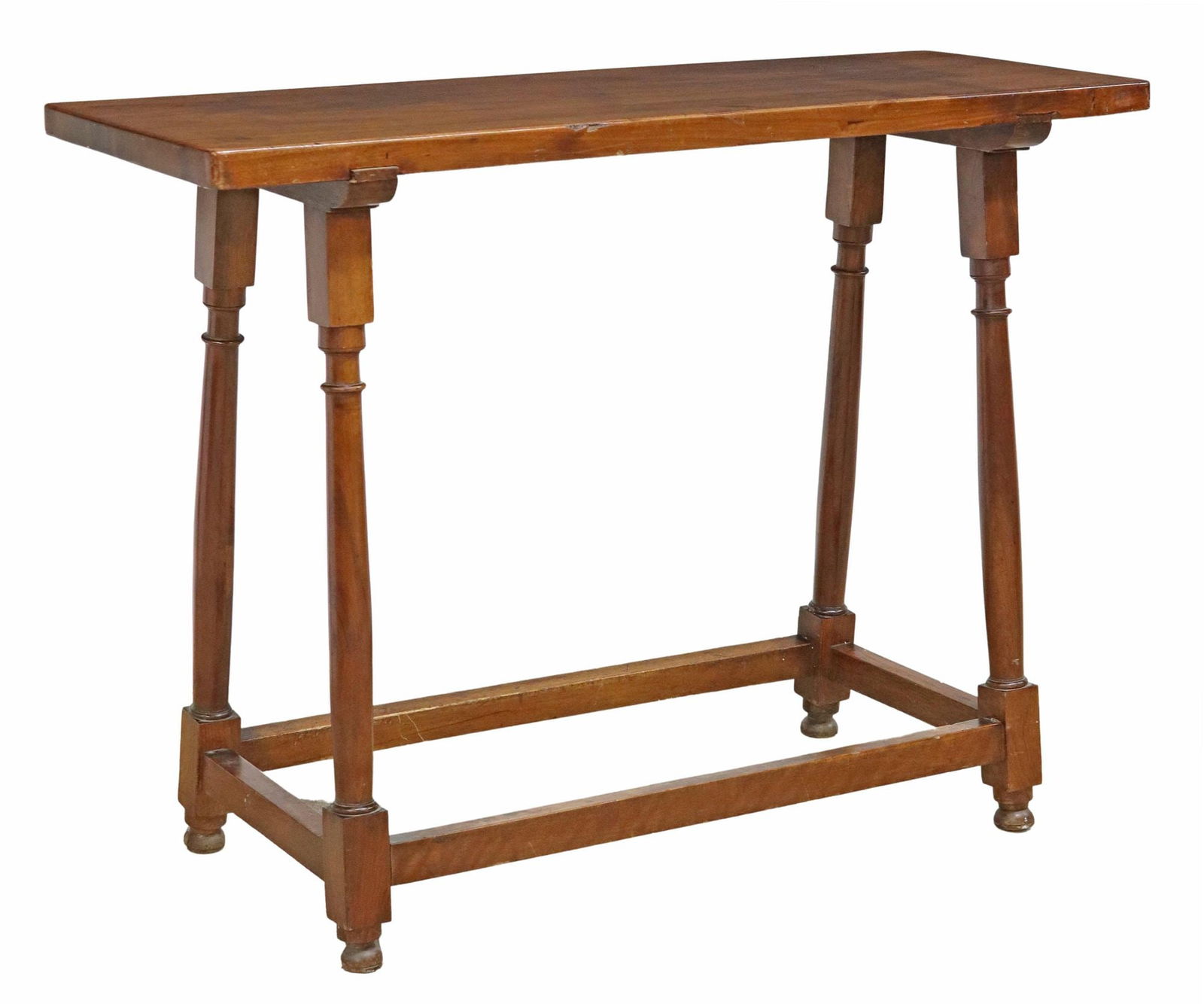 RUSTIC SPANISH MAHOGANY CONSOLE TABLE, 19TH C. (1 of 4)