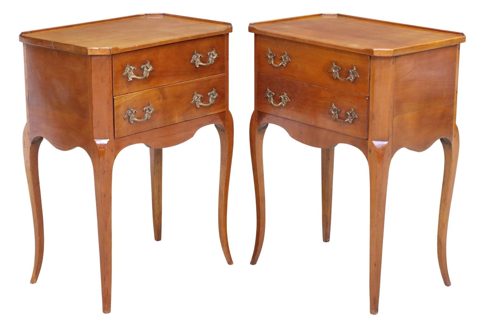 (2) LOUIS XV STYLE TWO-DRAWER NIGHTSTANDS (1 of 5)