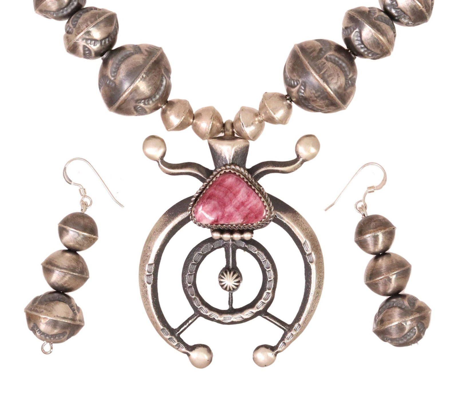(2) SOUTHWEST STERLING NAJA PENDANT & EARRINGS SET (1 of 4)