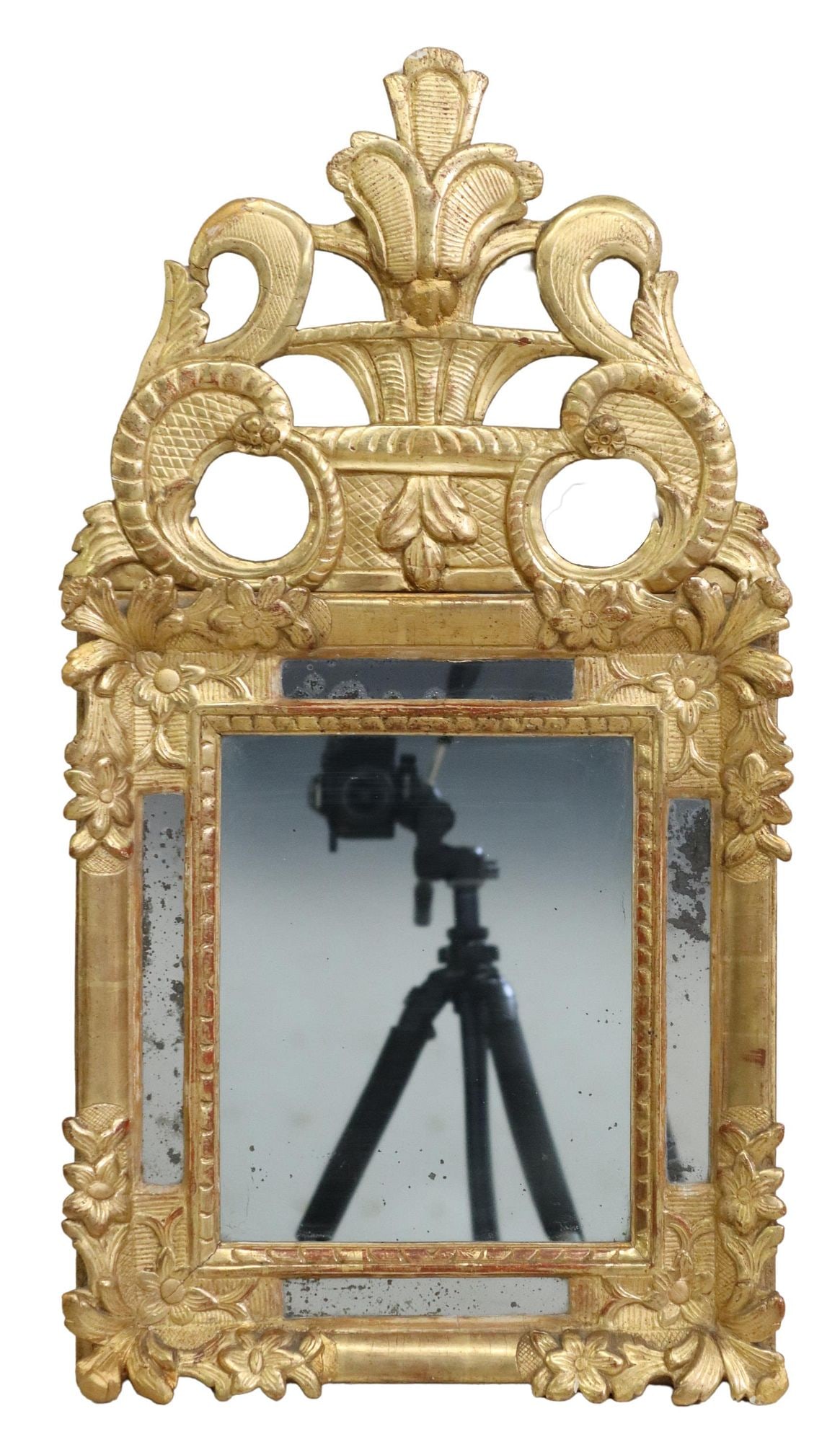 FRENCH LOUIS XVI STYLE GILTWOOD MIRROR, 19TH C. (1 of 2)