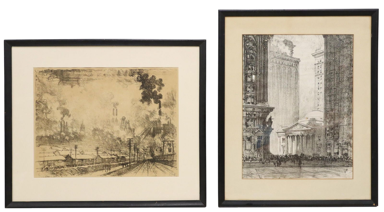 (2) JOSEPH PENNELL (D.1926) LITHOGRAPHS, EUROPE (1 of 6)