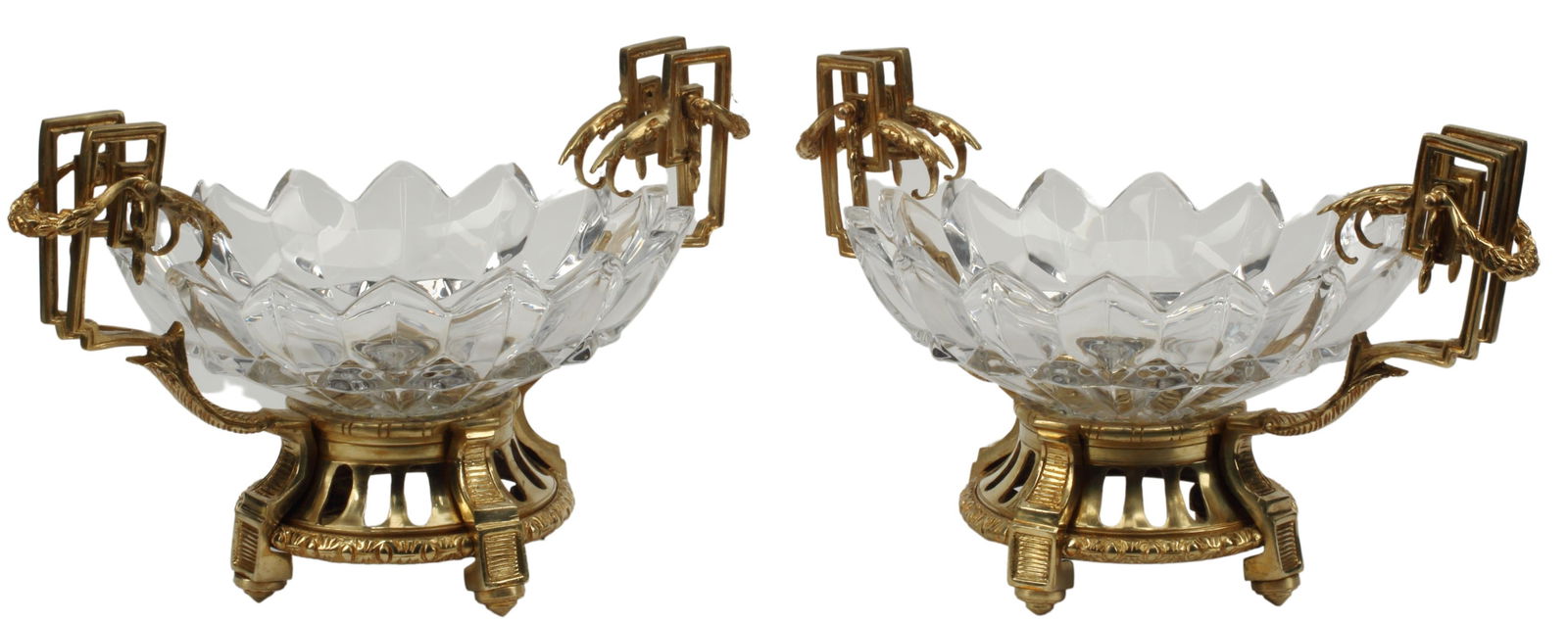 (2) ORMOLU-MOUNTED CUT GLASS BOWLS (1 of 4)