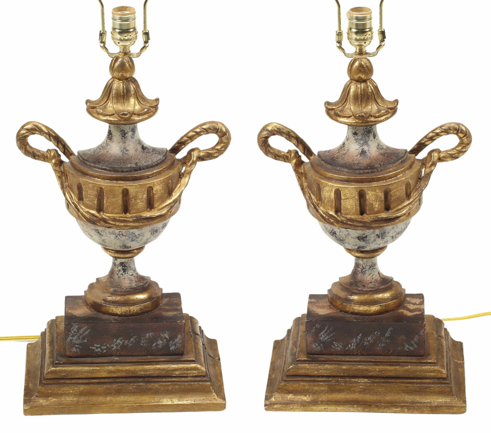 (2) ITALIANATE PARCEL GILT URN-FORM TABLE LAMPS (1 of 4)
