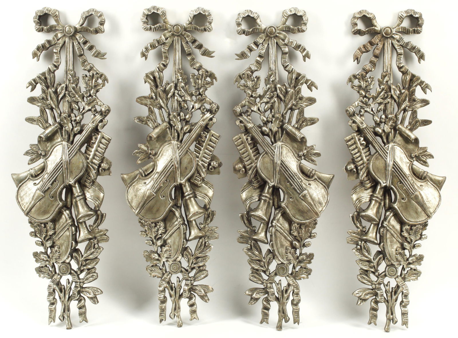 (4) LOUIS XVI STYLE SILVER GILT WALL PENDANTS (1 of 5)