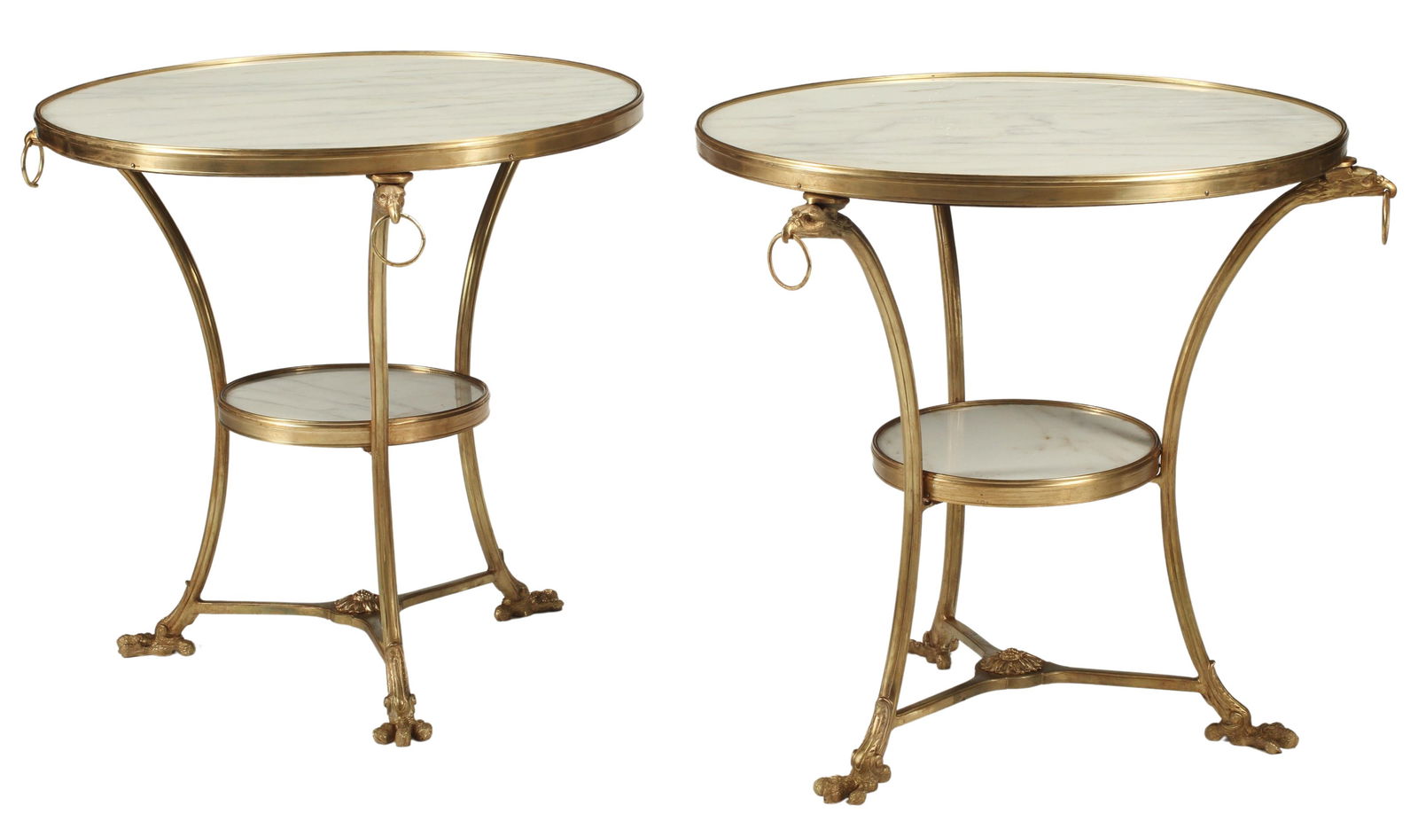 (2) NEOCLASSICAL STYLE MARBLE-TOP GUERIDONS (1 of 4)