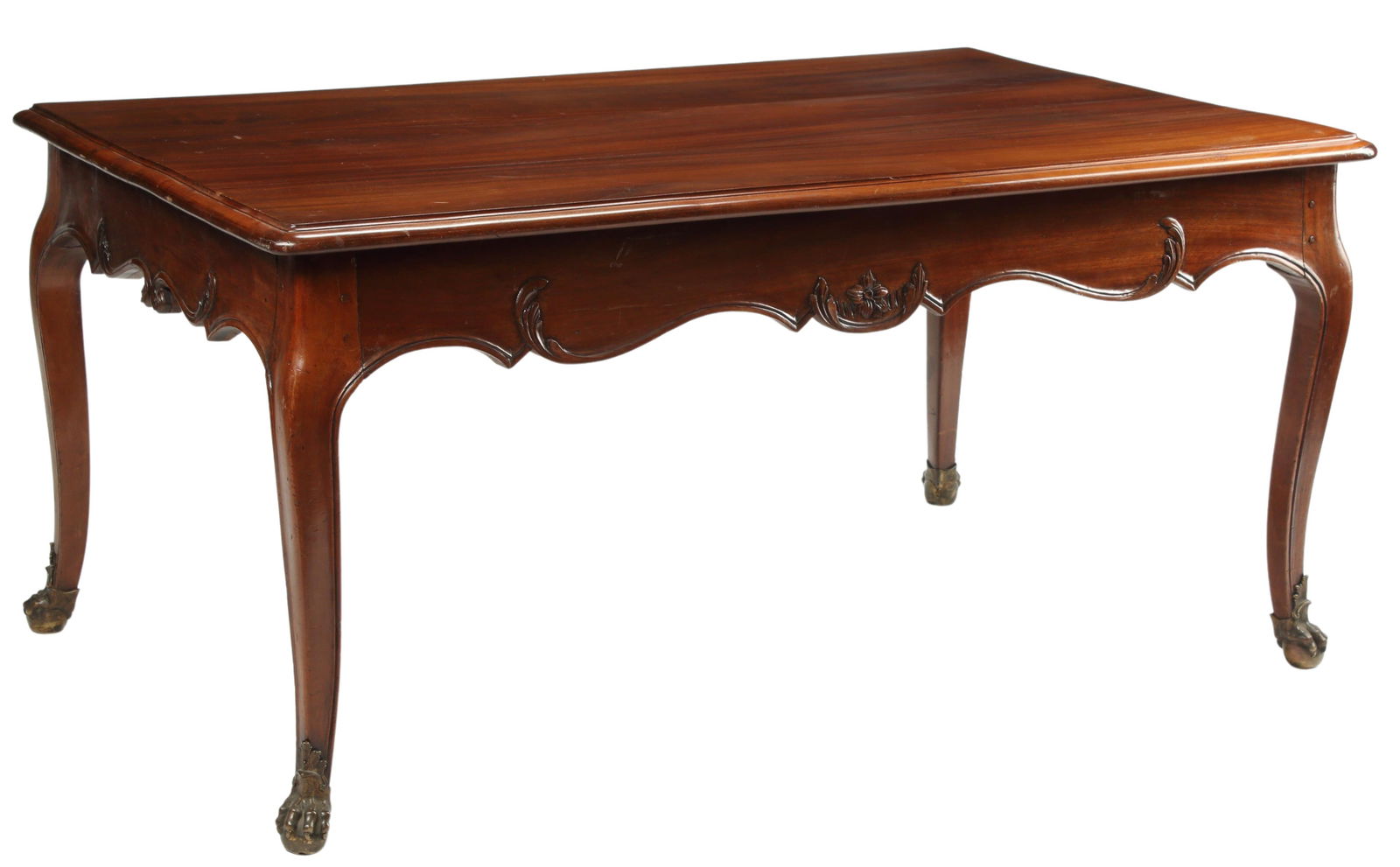 FRENCH PROVINCIAL TABLE WITH BRONZE PAW FEET (1 of 4)