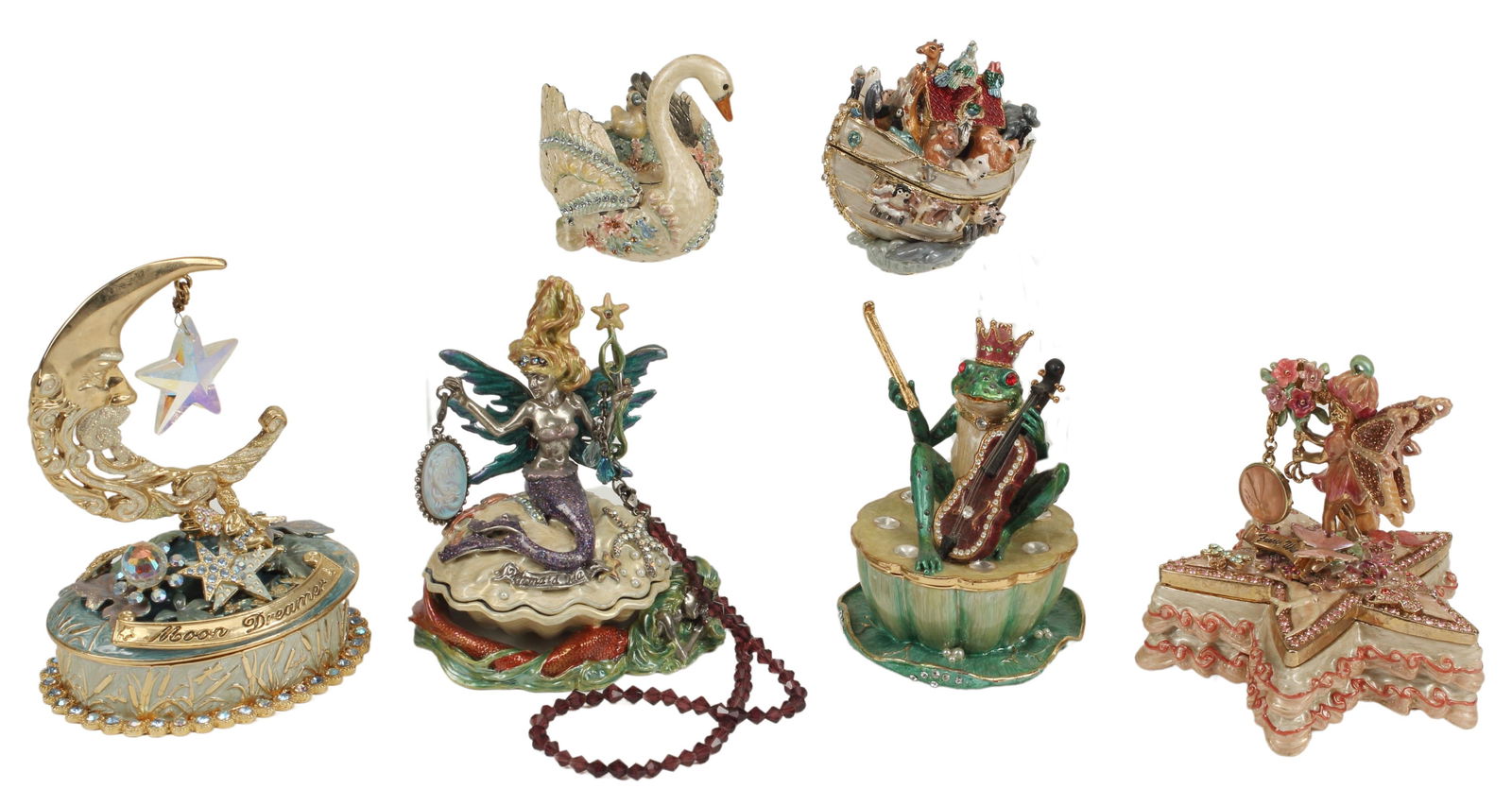 (6) DECORATIVE ENAMELED TRINKET BOXES (1 of 5)