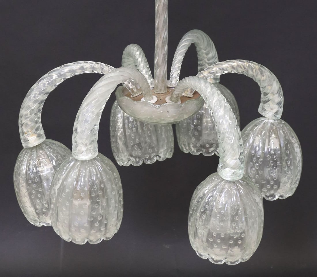 BAROVIER & TOSO (ATTRIB.) MURANO GLASS CHANDELIER (1 of 3)
