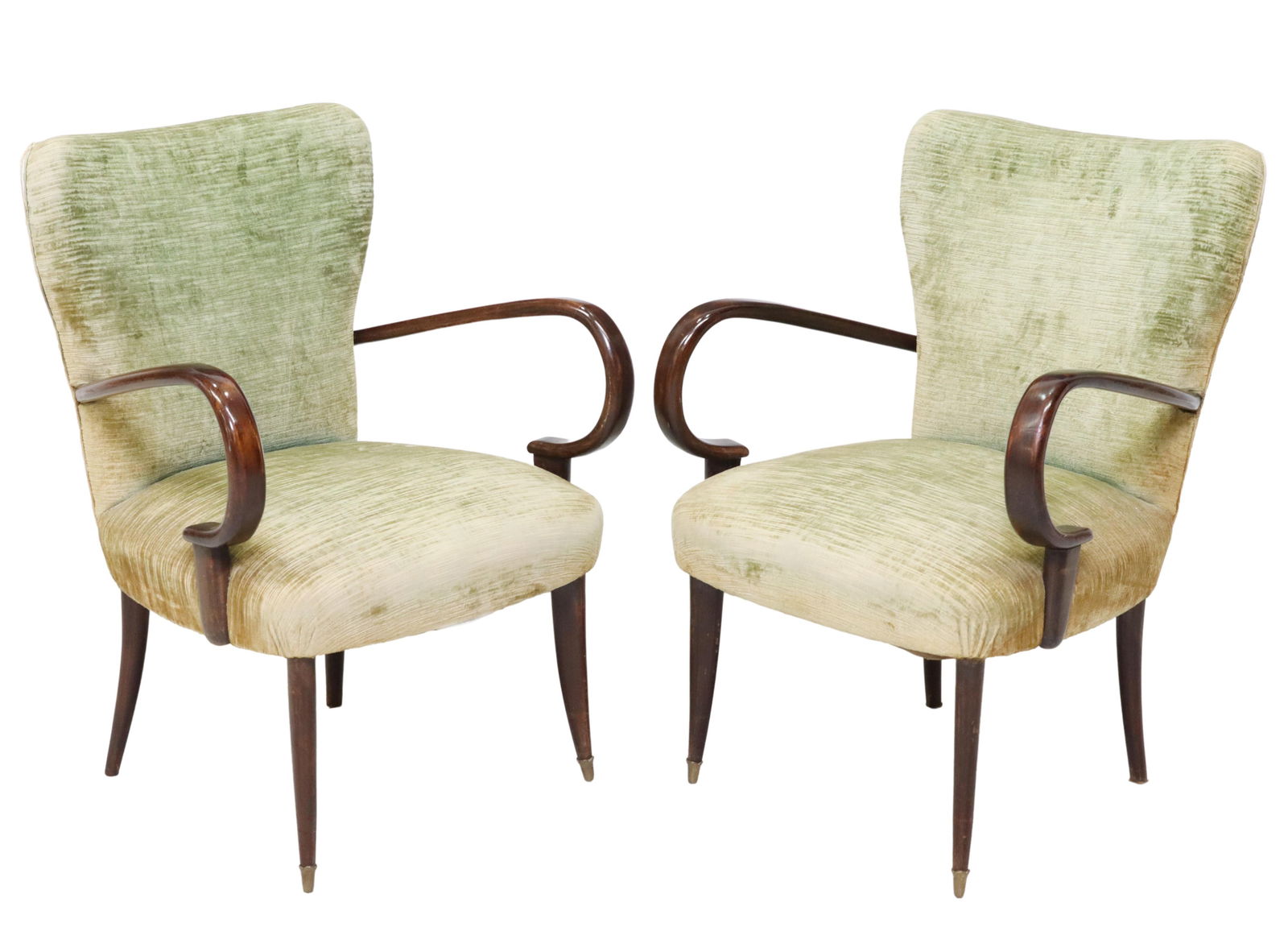 (2) ITALIAN MID-CENTURY MODERN LOW ARMCHAIRS (1 of 3)