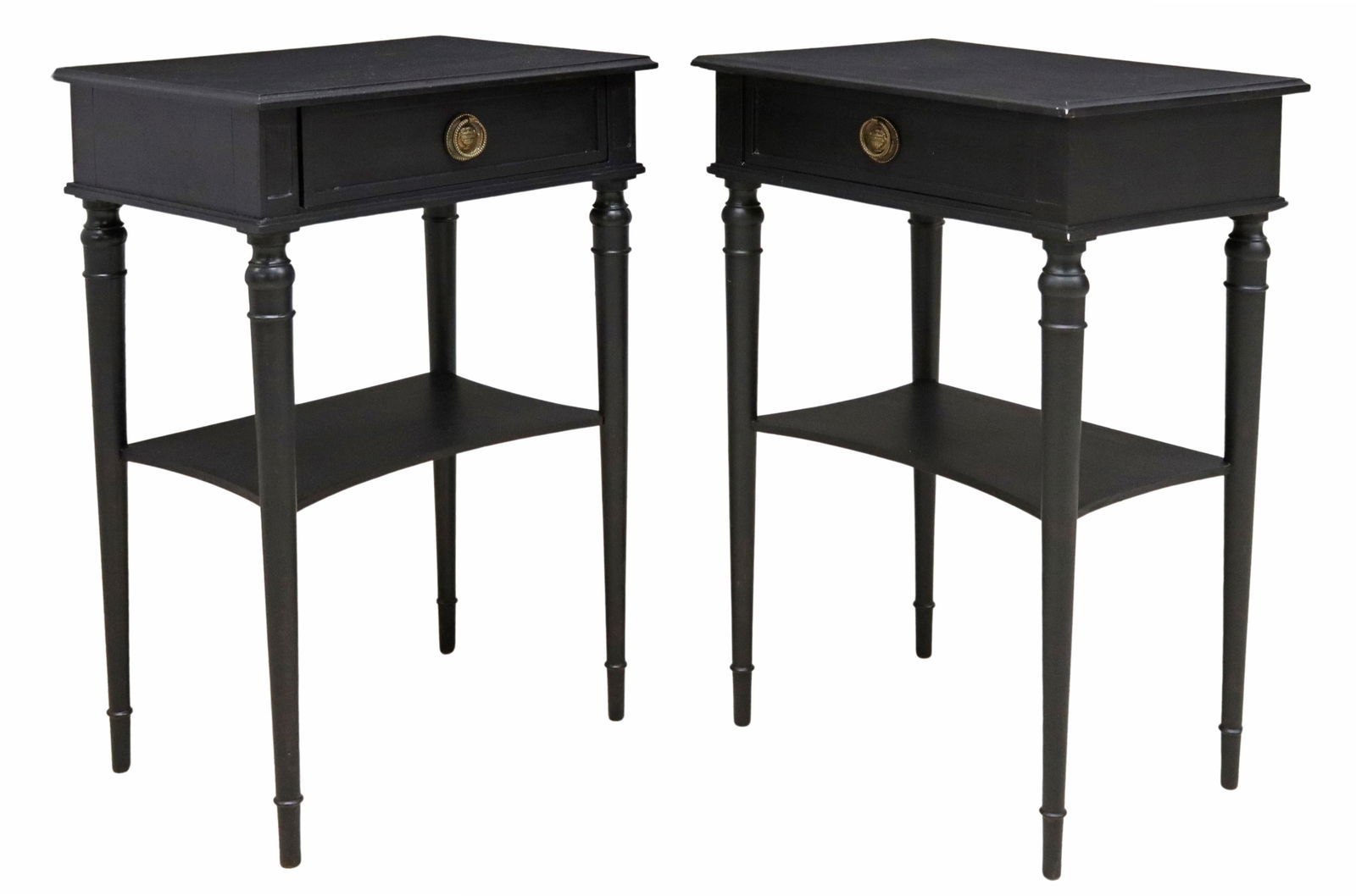 (2) FRENCH LOUIS XVI STYLE PAINTED NIGHTSTANDS (1 of 5)