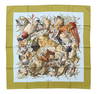 HERMES SILK TWILL SCARF, 'GIBIERS' PATTERN