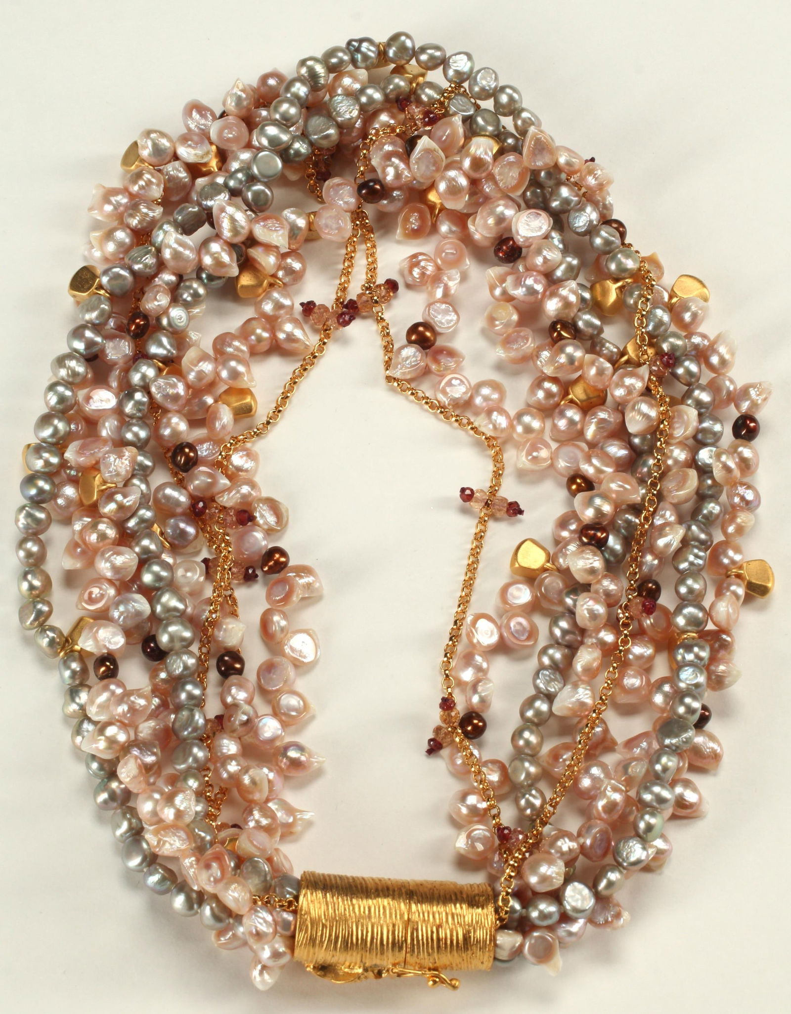 MIGNON FAGET (B.1933) MULTISTRAND PEARL NECKLACE (1 of 3)