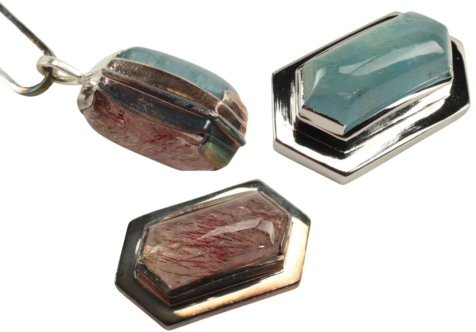 (3) MIGNON FAGET (B.1933) STERLING NECKLACE & PINS (1 of 5)