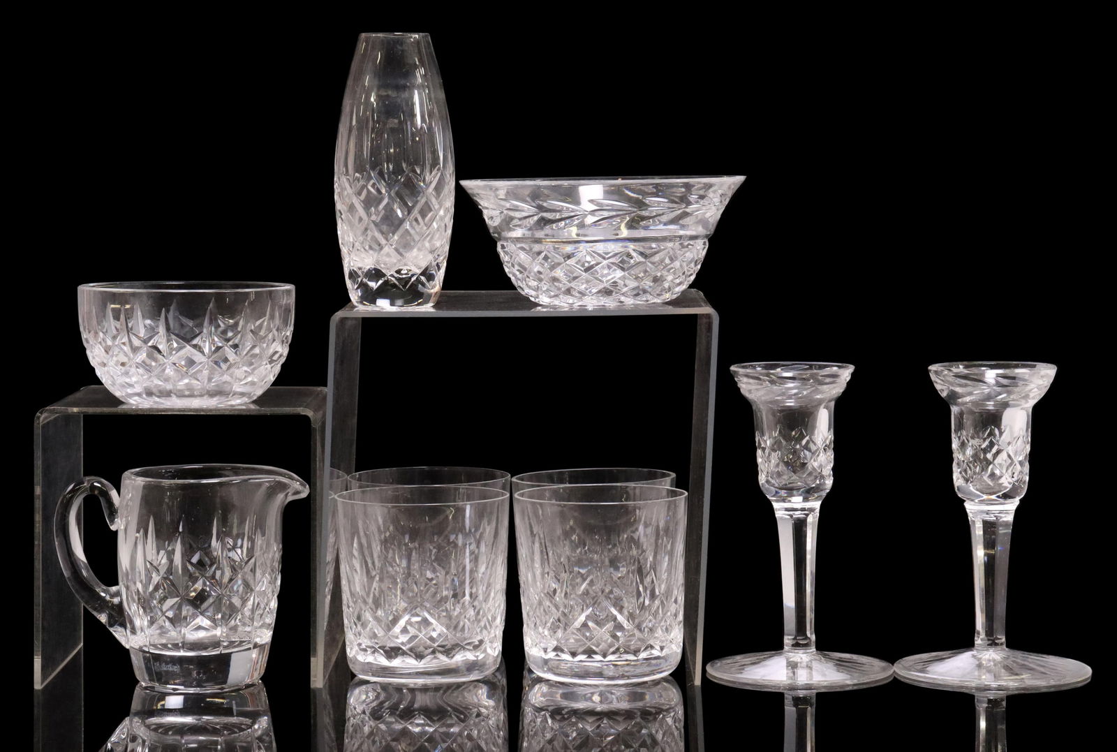 10) WATERFORD LISMORE & GLANDORE CRYSTAL TABLEWARE (1 of 5)