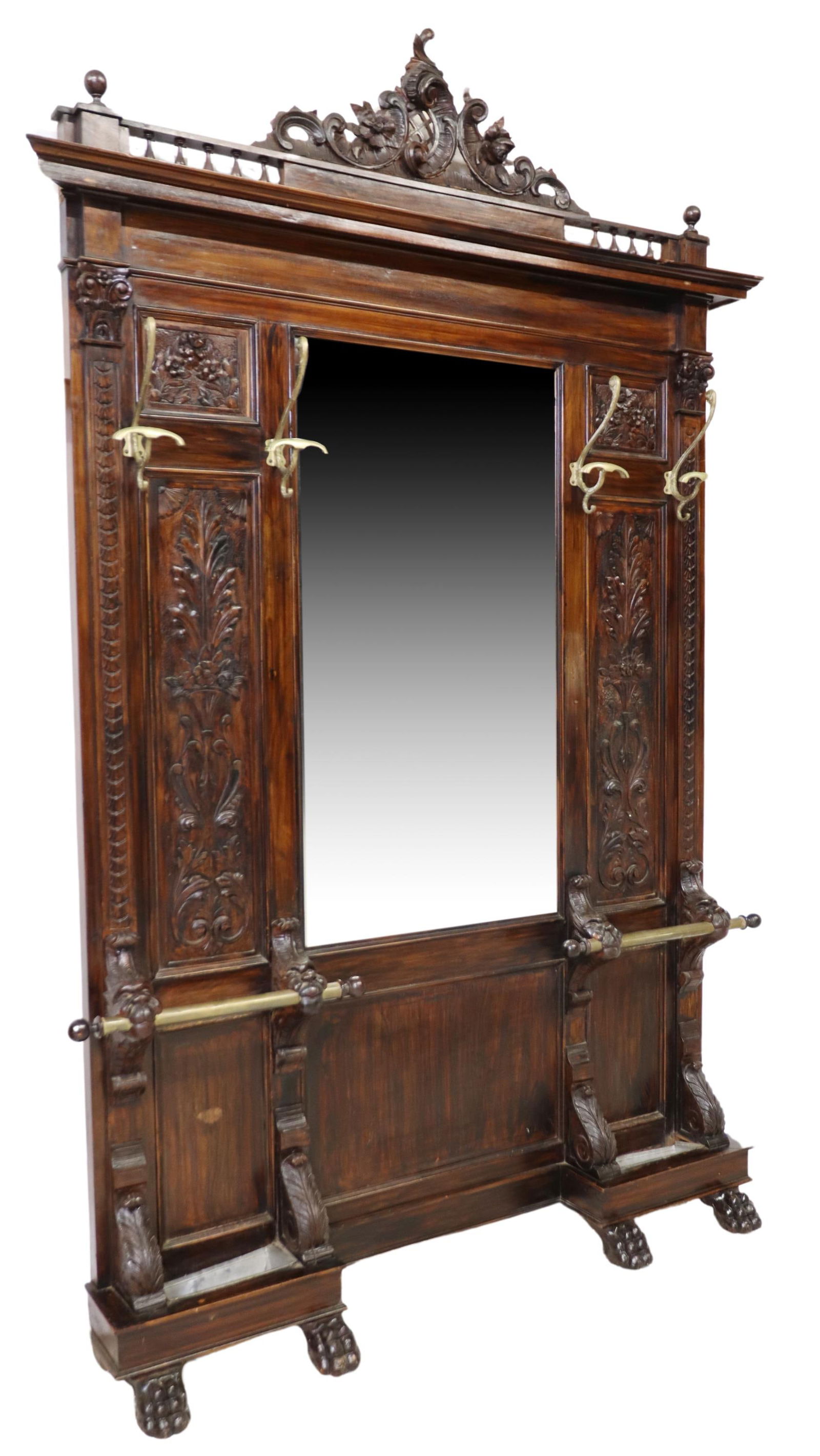 ITALIAN RENAISSANCE REVIVAL MIRRORED HALL TREE (1 of 2)