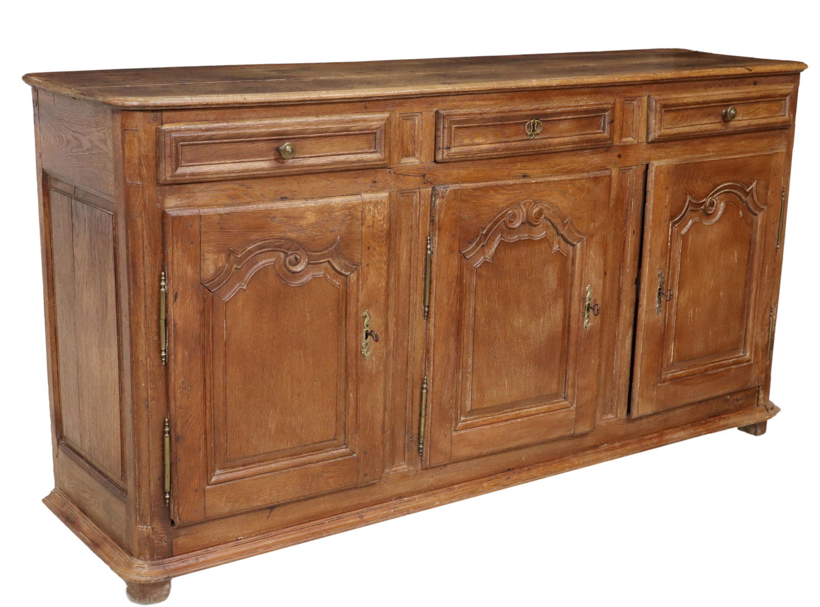 FRENCH PROVINCIAL OAK SIDEBOARD, 18TH/ 19TH C. (1 of 6)