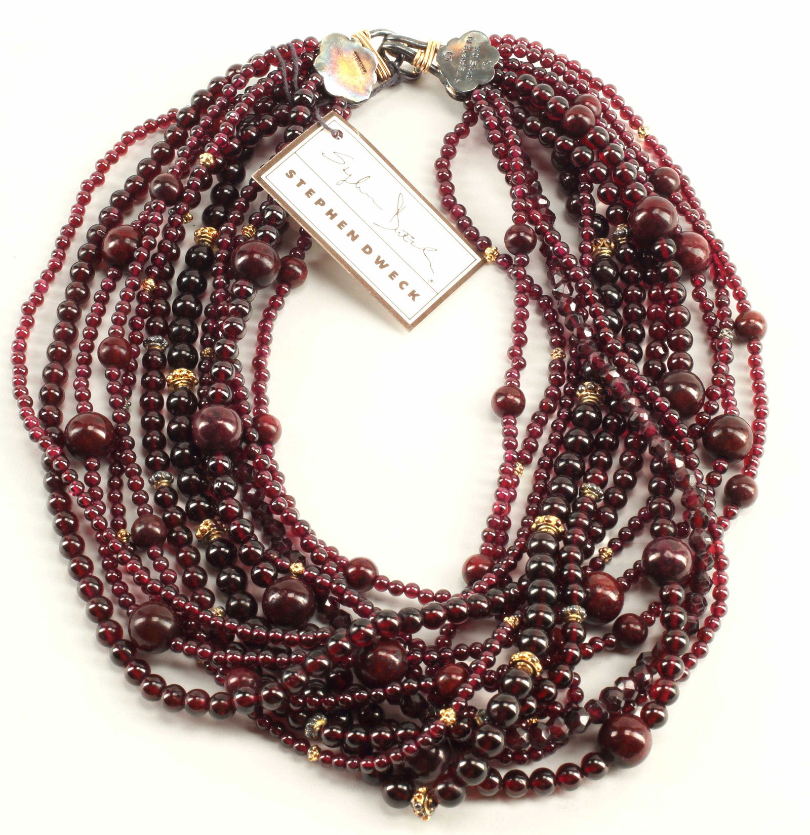 STEPHEN DWECK MULTI-STRAND GARNET NECKLACE (1 of 3)