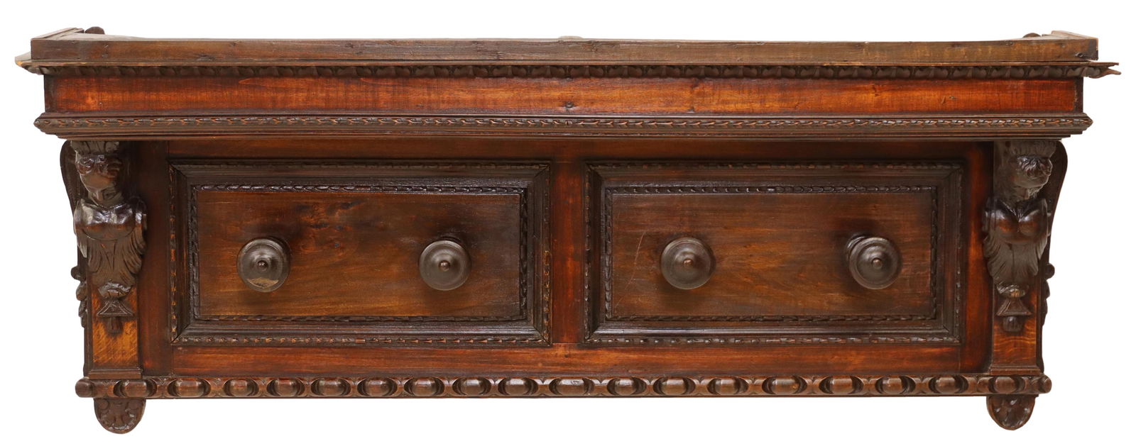 ITALIAN RENAISSANCE REVIVAL WALL-MOUNTED COAT RACK (1 of 2)