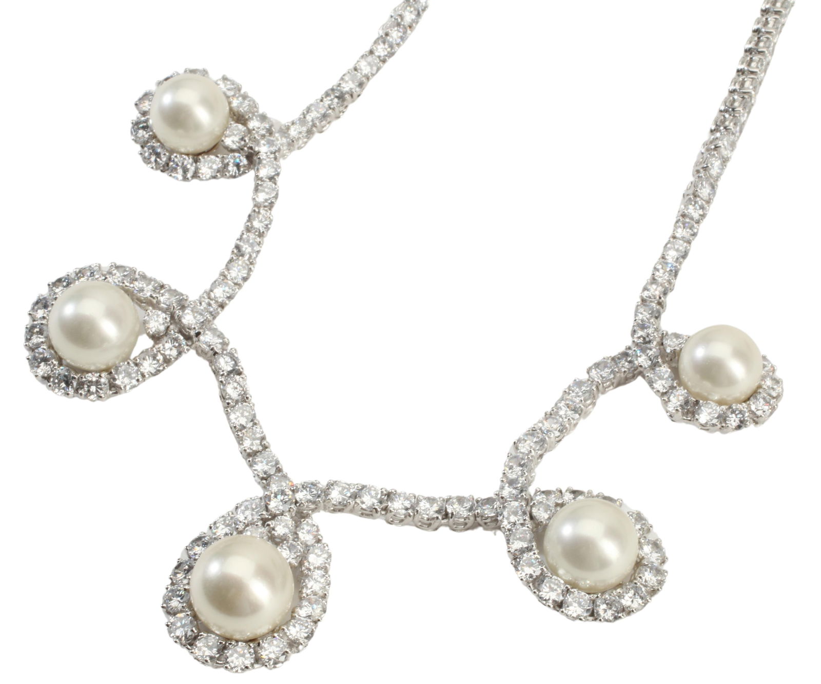 ESTATE FANTASIA BY DESERIO CZ & PEARL NECKLACE (1 of 2)