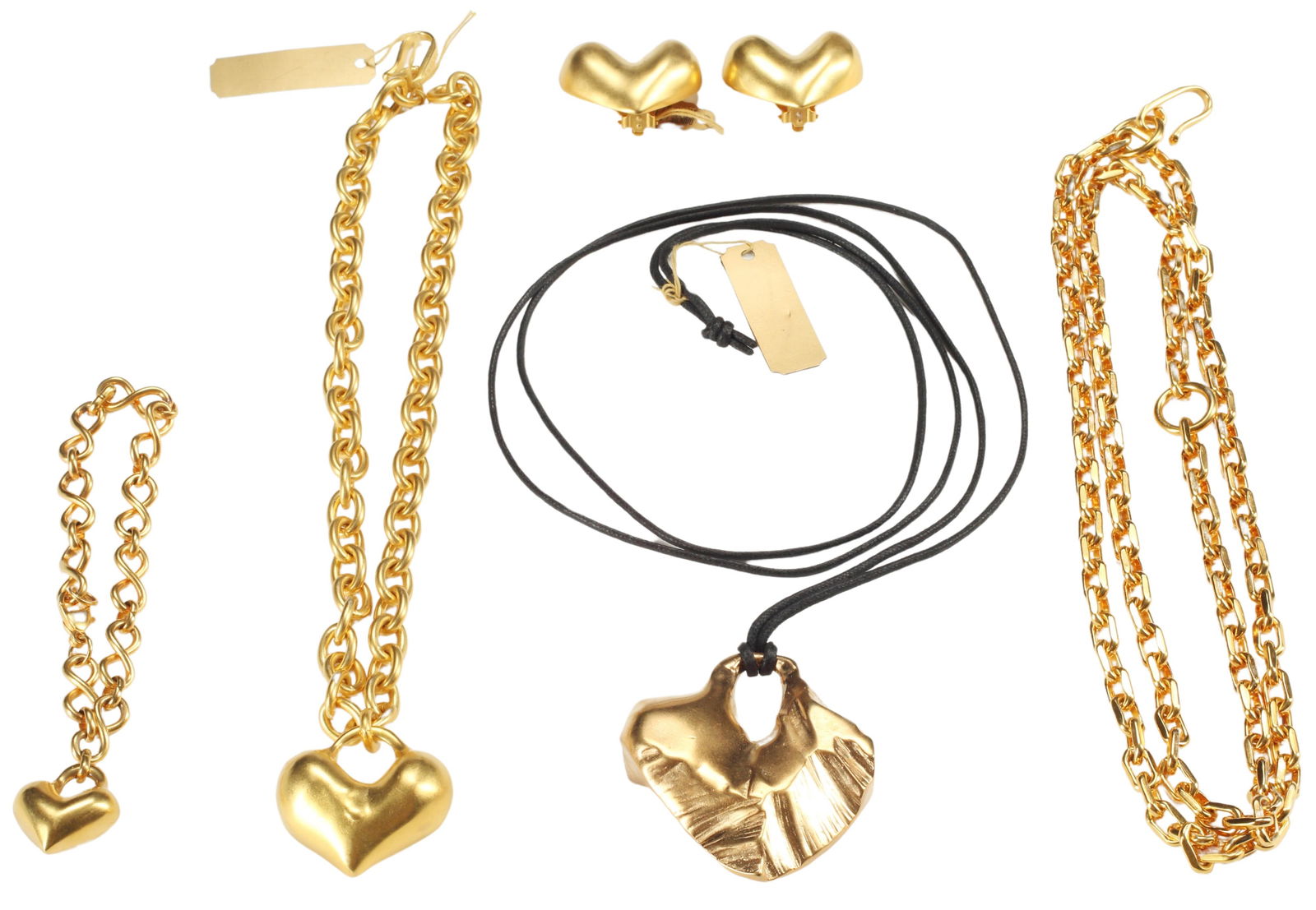 (5) ROBERT LEE MORRIS GOLD-TONE HEART JEWELRY (1 of 4)