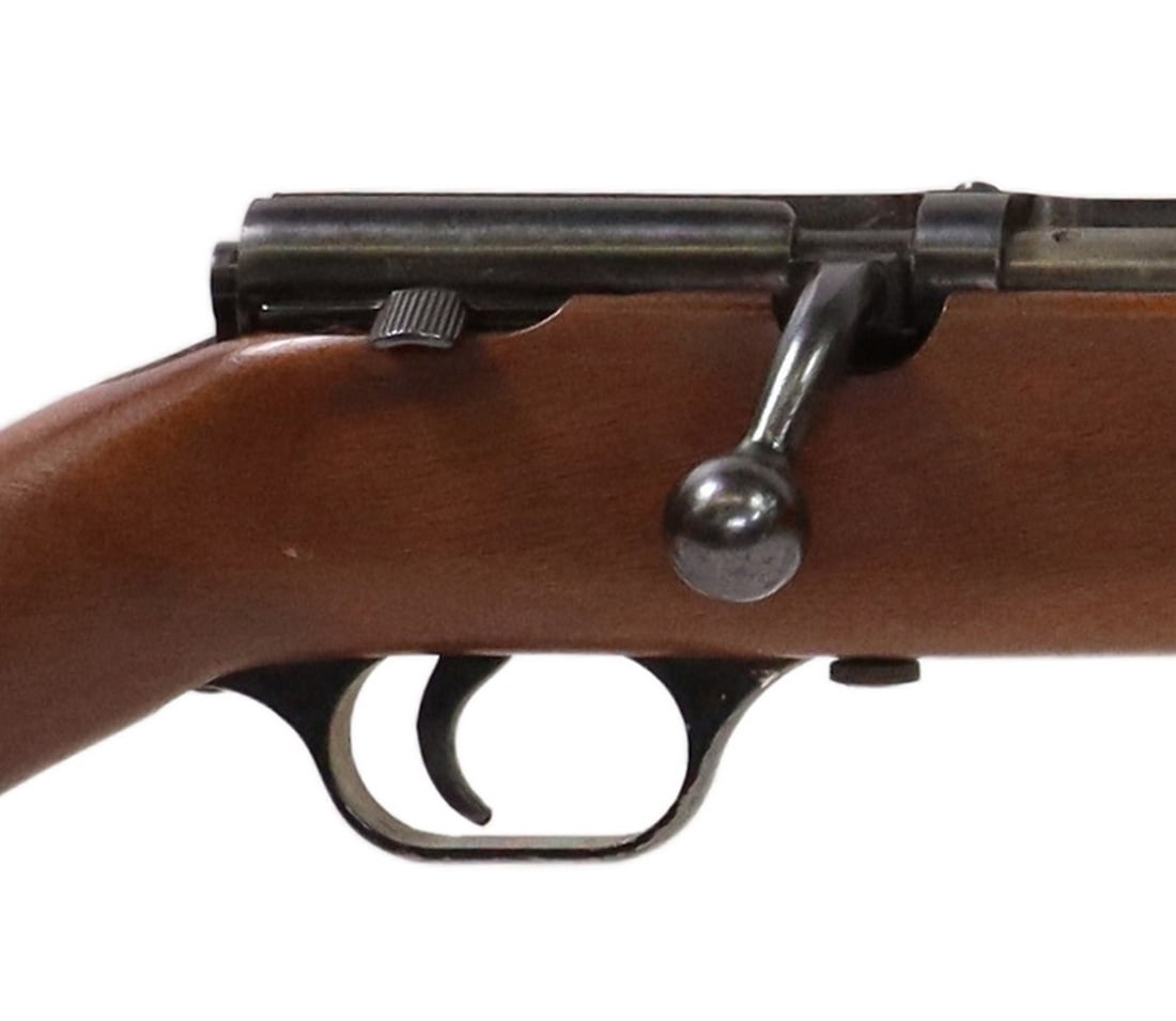 STEVENS 59A BOLT ACTION SHOTGUN .410 GAUGE: Stevens Model 59A shotgun, bolt action, .410 gauge, 2.5" and 3" shells, 24" barrel, bead front sight, tubular magazine, hardwood stock, metal and wood with light scratching, finish loss on trigger gua
