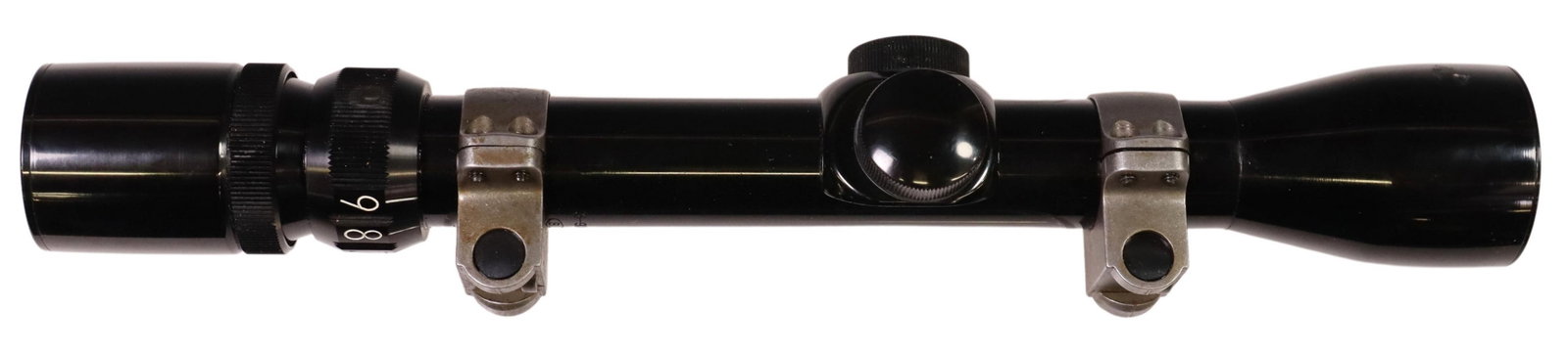 BUSHNELL BANNER II VARIABLE RIFLE SCOPE 3-9X32: Bushnell Banner II variable rifle scope, 3-9 x32 with installed unknown maker mounts, optics appear to be good, for shipping approx. 2"h,11"w, 1.5"d, .95lb Start Price: $40.00