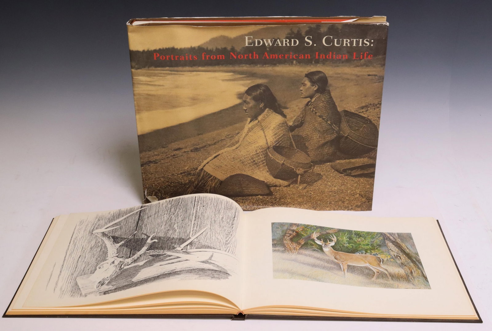 (2) BOOKS: EDW CURTIS INDIAN LIFE & BECKENDORF ART: (lot of 2) Books: (1) "Portraits From North American Indian Life", Edward S. Curtis, BBS Publishing, N.J. 1972, "more than 80" photograph prints of Native American life, 176 picture pages, dust cover 