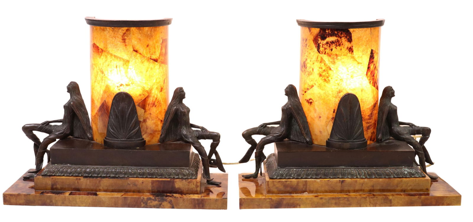 (2) MAITLAND-SMITH BRONZE & PENSHELL TABLE LAMPS (1 of 4)