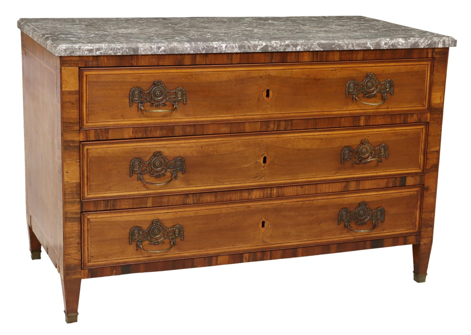 FRENCH LOUIS XVI PERIOD MARBLE-TOP COMMODE (1 of 5)