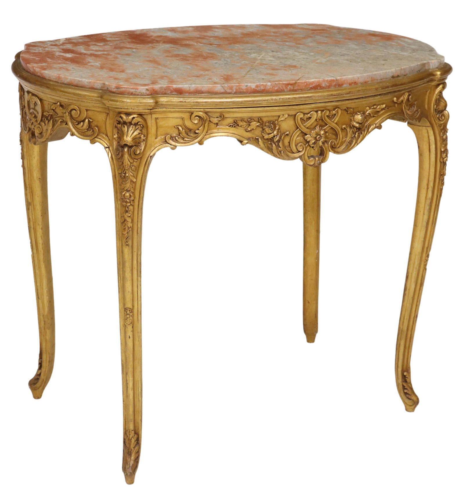 FRENCH LOUIS XV STYLE MARBLE-TOP SALON TABLE (1 of 4)