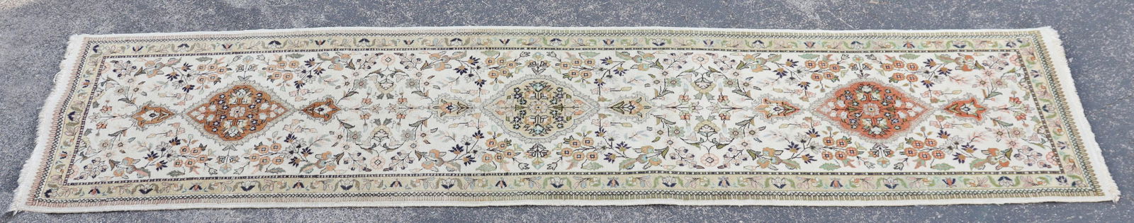HAND-TIED PERISAN TABRIZ RUNNER, 2'5" X 10'4" (1 of 3)