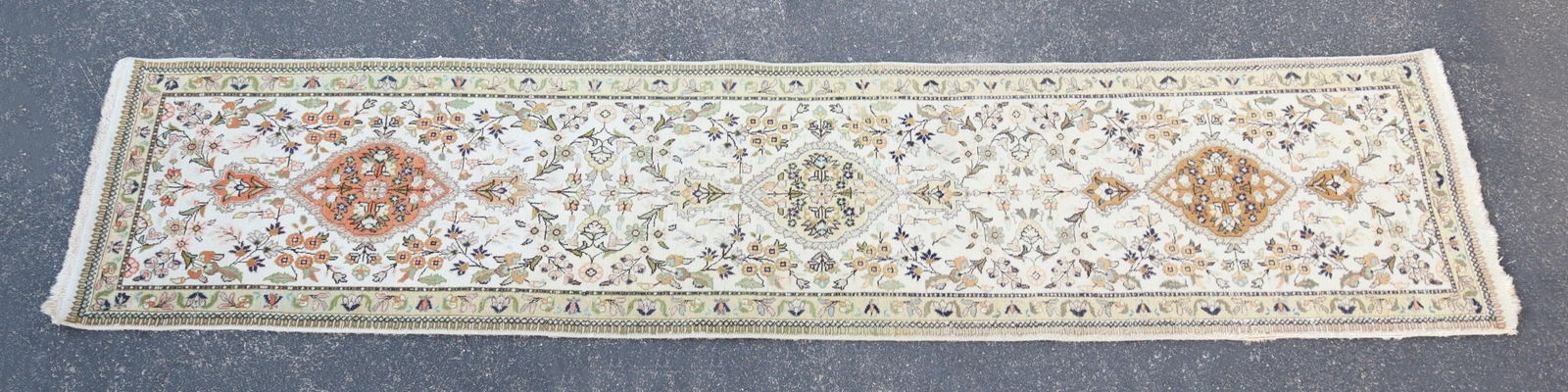 HAND-TIED PERSIAN TABRIZ RUNNER, 2'5" X 10'0" (1 of 4)