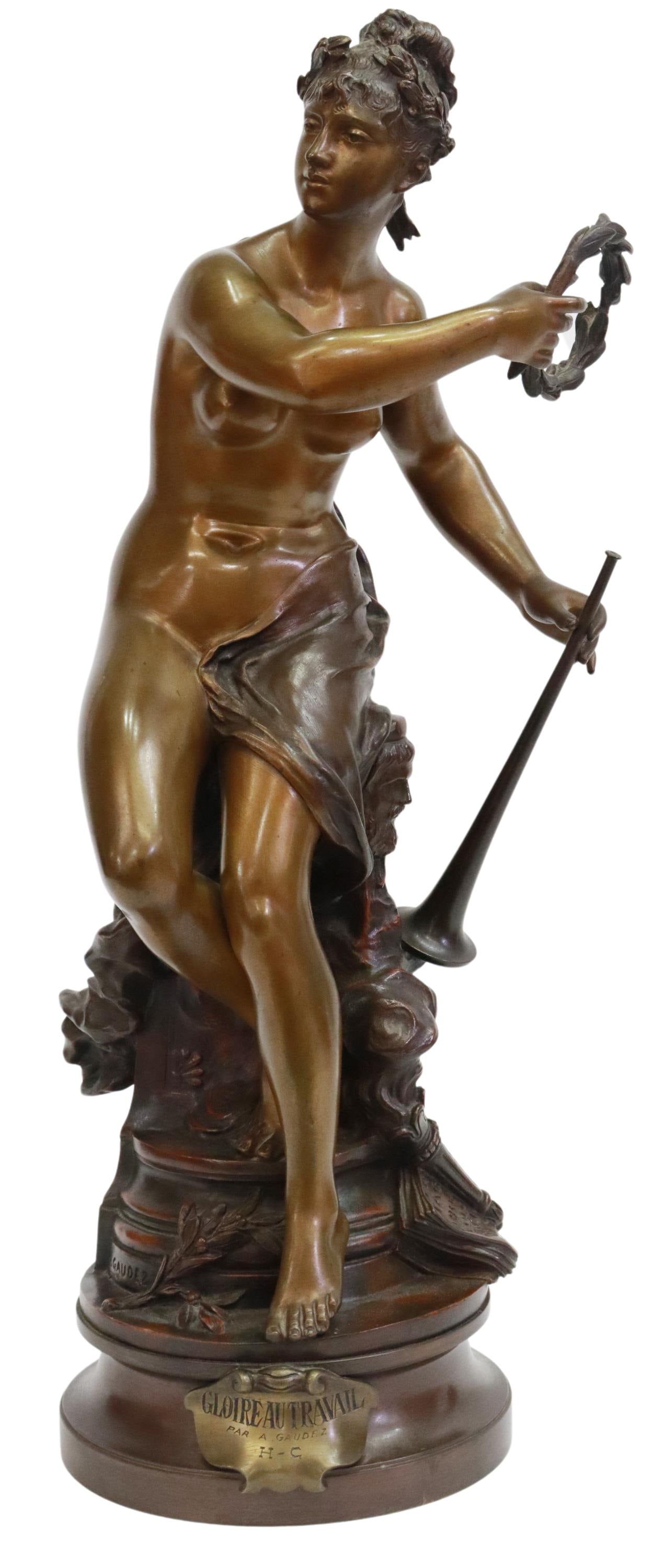 AFTER A. GAUDEZ (1845-1902) BRONZE SCULPTURE (1 of 3)