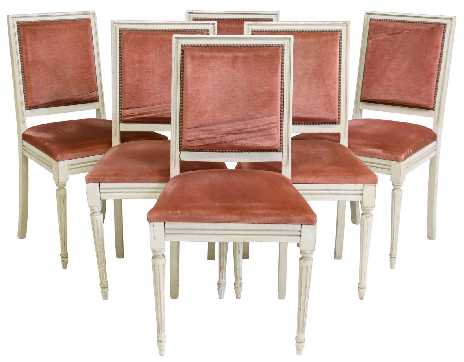 (6) FRENCH LOUIS XVI STYLE PAINTED SIDE CHAIRS (1 of 3)