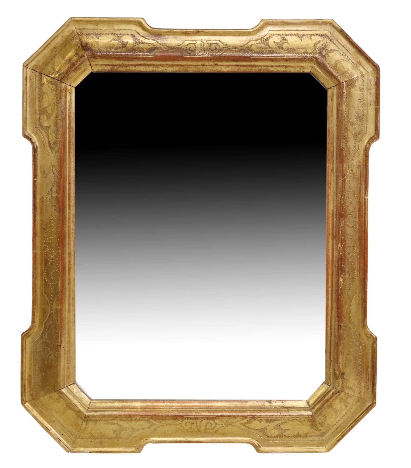 ITALIAN INCISED FOLIATE GILTWOOD MIRROR (1 of 3)