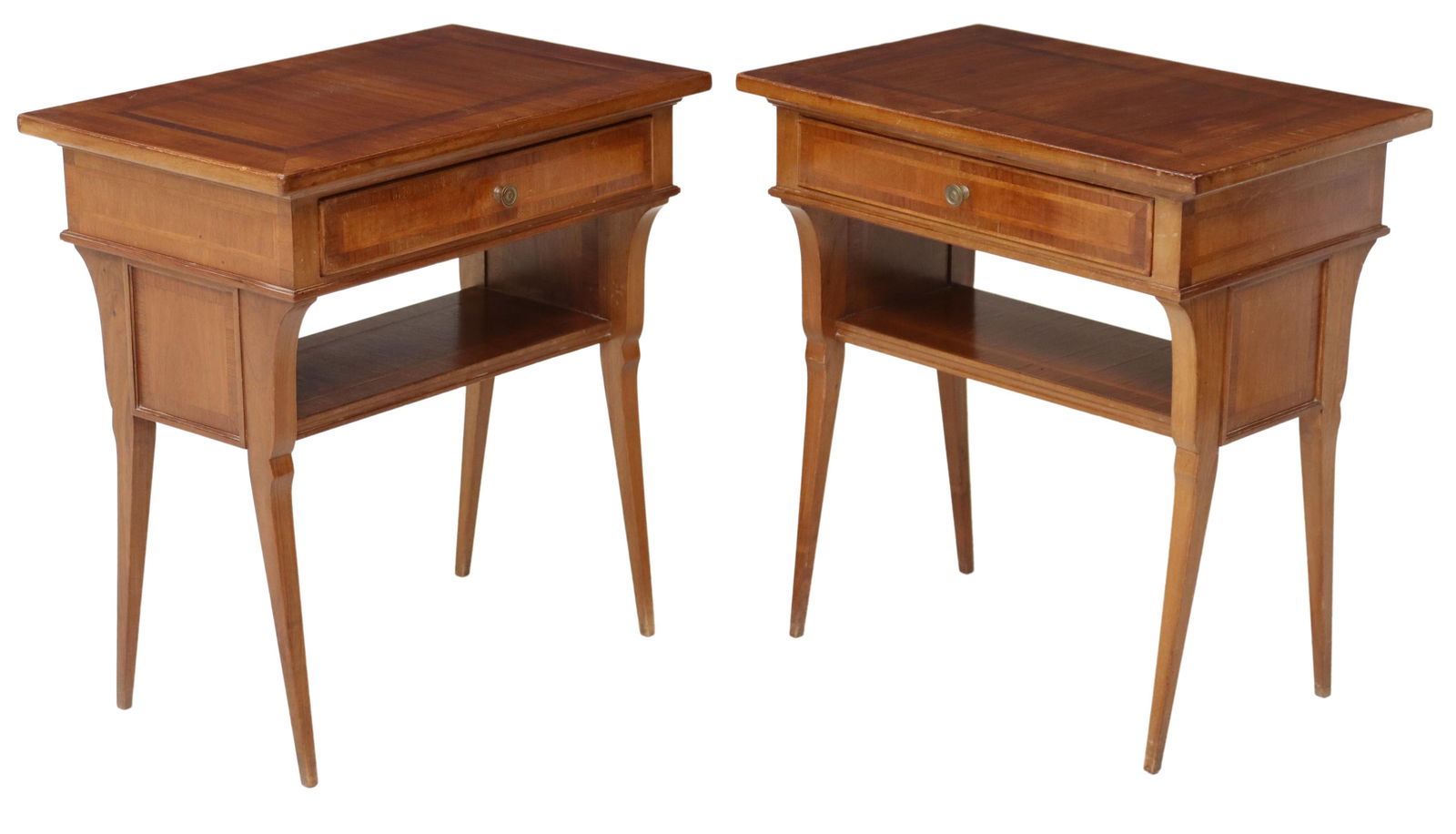 (2) ITALIAN INLAID WALNUT NIGHTSTANDS (1 of 5)