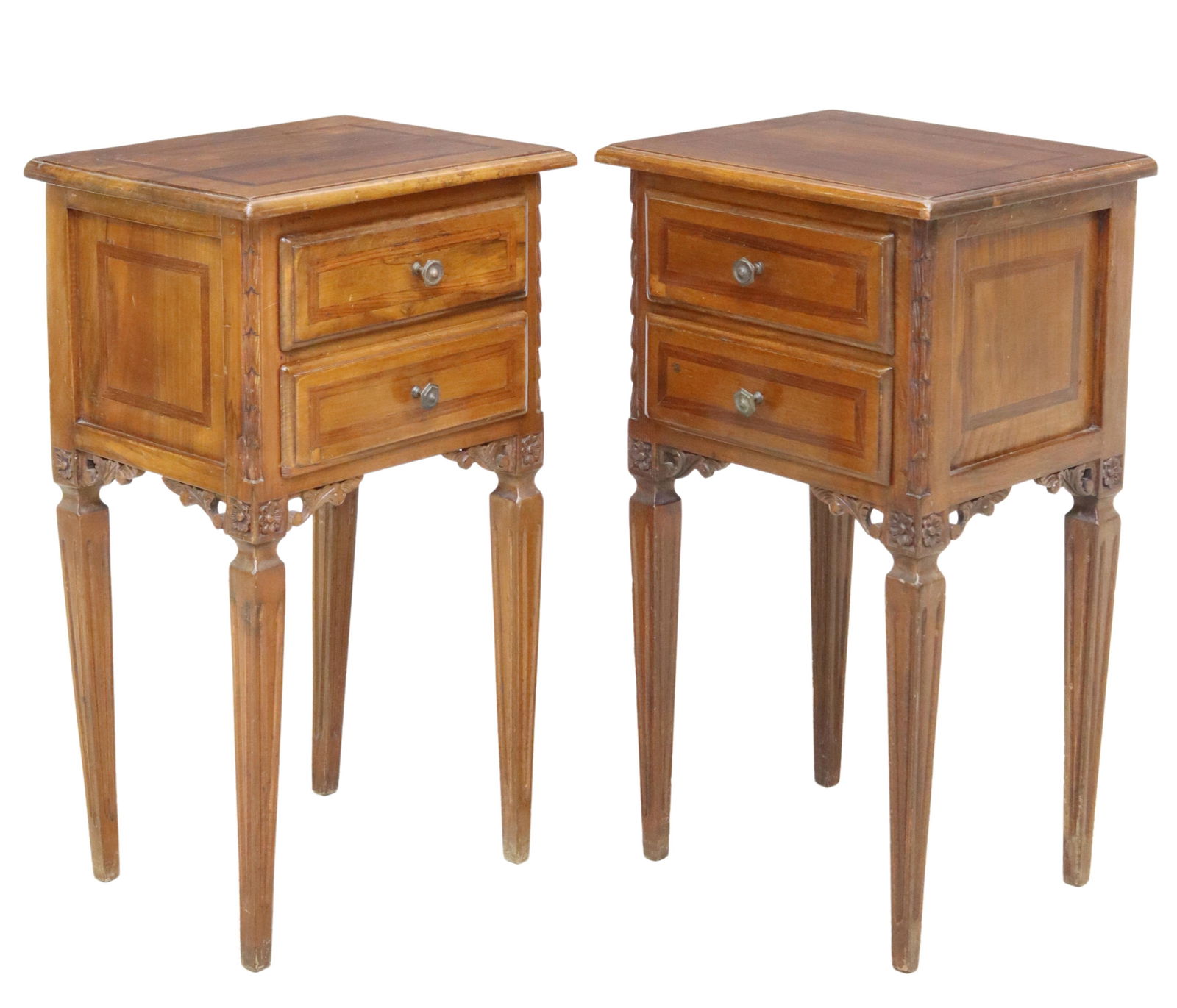 (2) ITALIAN NEOCLASSICAL STYLE WALNUT NIGHTSTANDS (1 of 5)