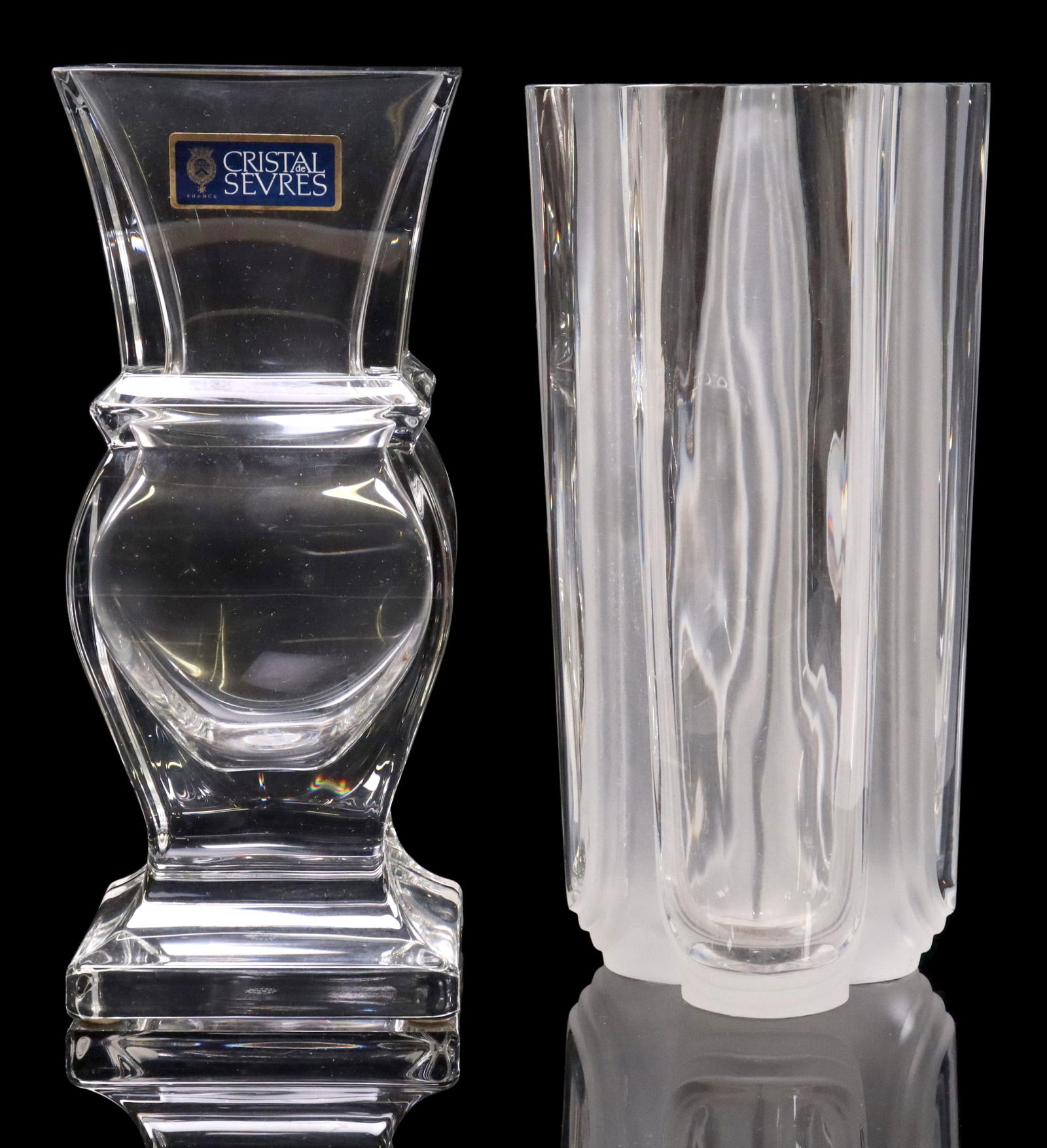 (2) FRENCH CRYSTAL VASES, CRISTAL DE SEVRES & DAUM (1 of 6)