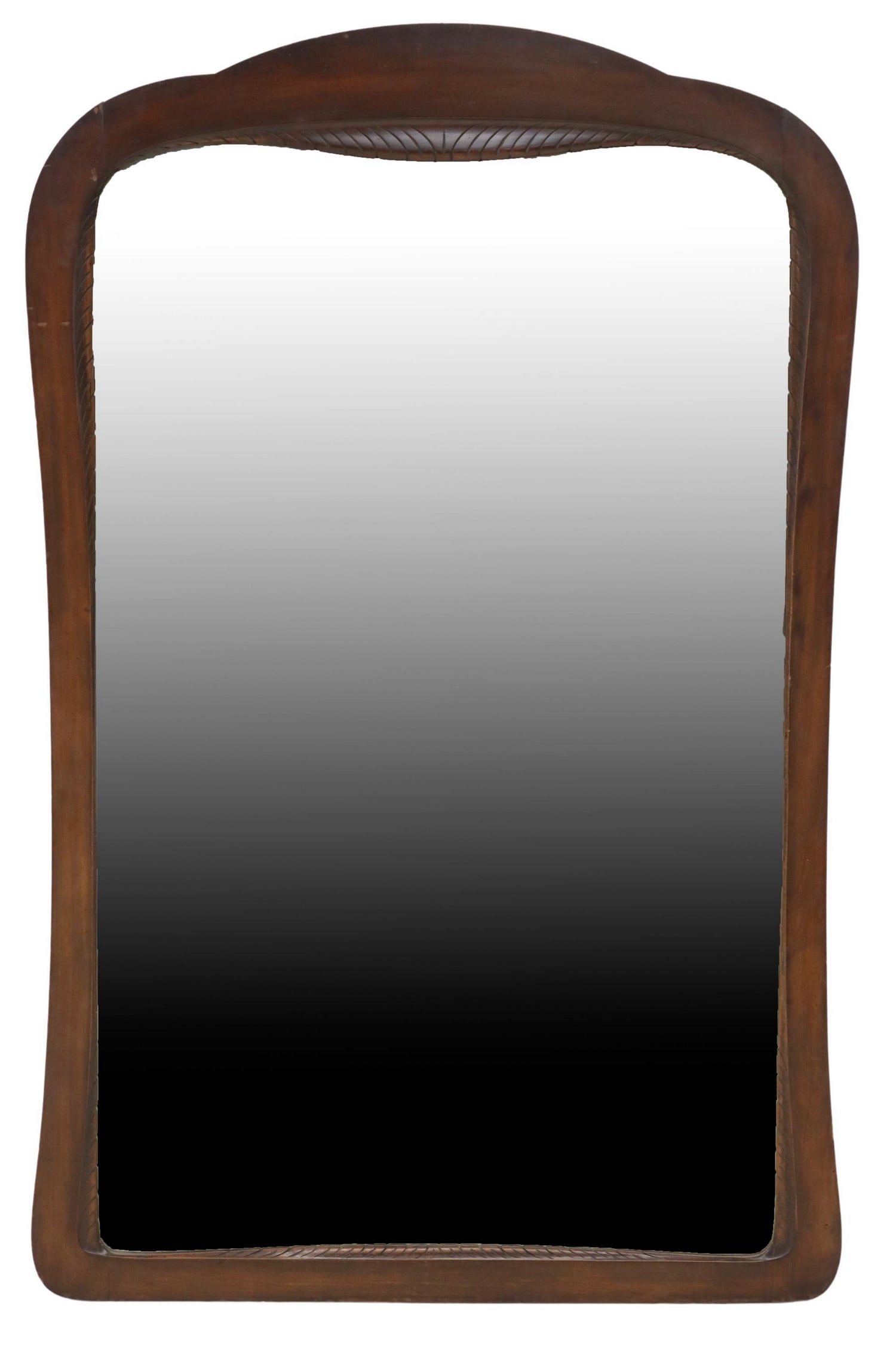 LARGE FRENCH ART NOUVEAU PERIOD WALNUT MIRROR 60"H (1 of 3)