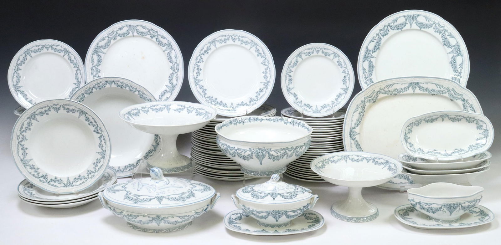 72)FRENCH UTZSCHNEIDER & CO FAIENCE DINNER SERVICE (1 of 5)