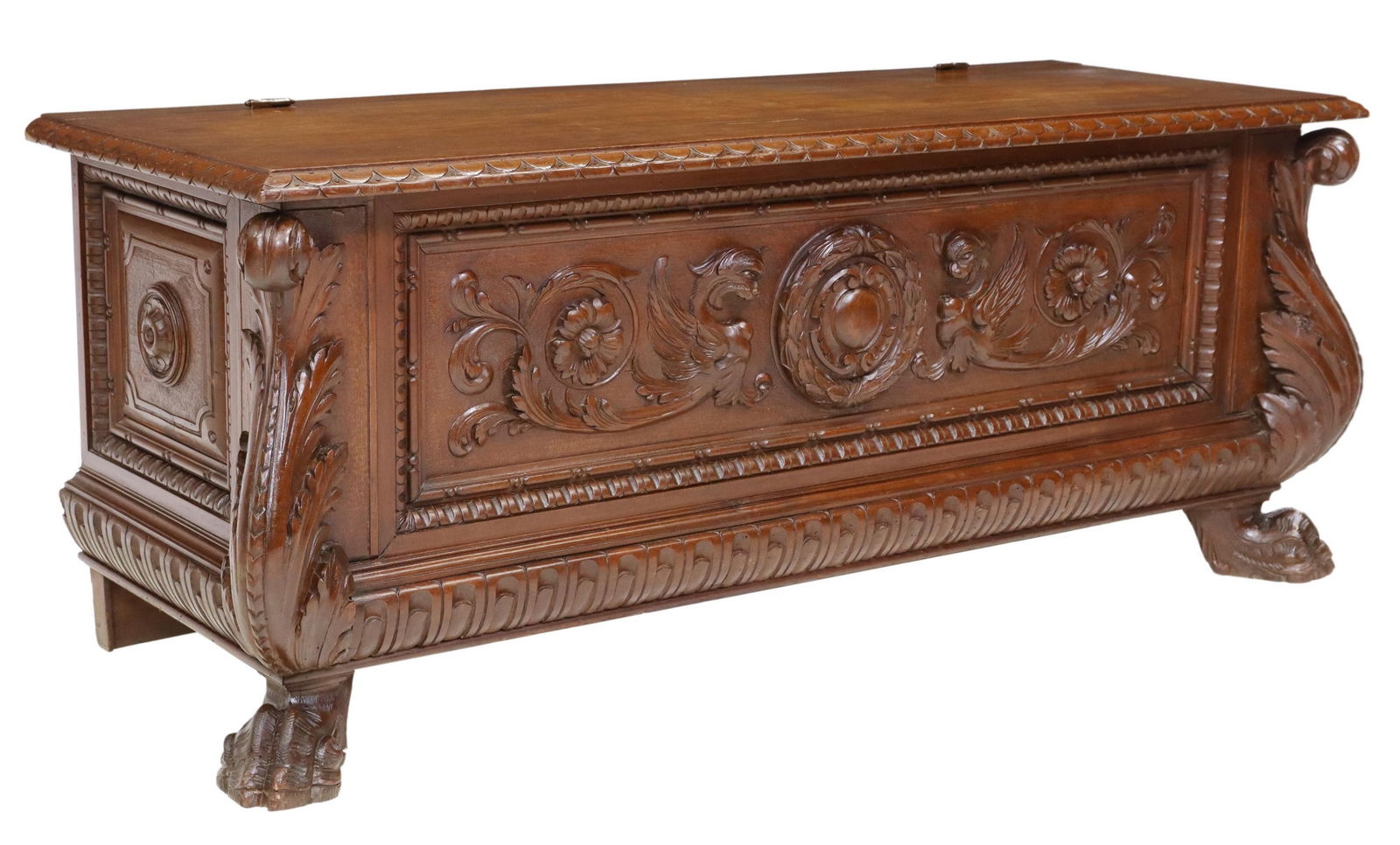 ITALIAN RENAISSANCE REVIVAL CARVED STORAGE CHEST (1 of 5)