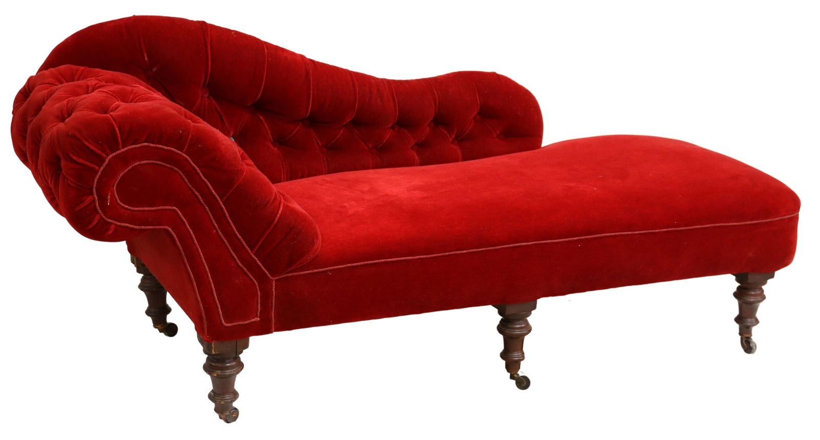 FRENCH NAPOLEON III PERIOD CHAISE LOUNGE SOFA (1 of 4)