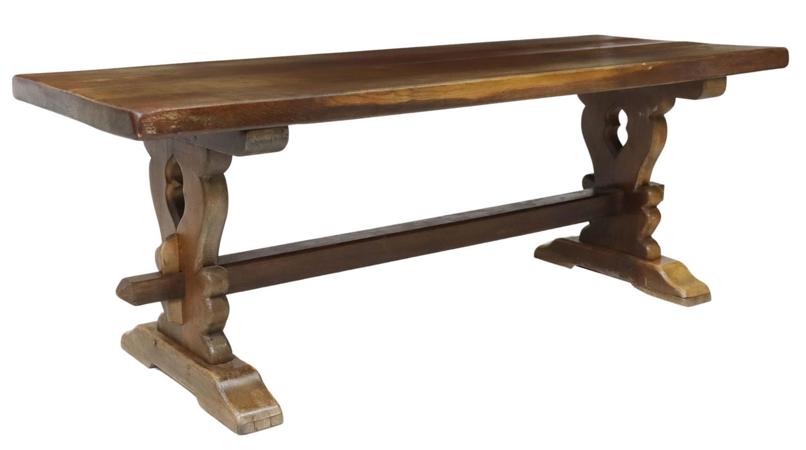 FRENCH OAK MONASTERY OR REFECTORY TABLE, 79"L (1 of 4)
