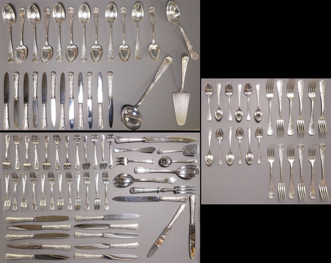 (96) FRENCH NOEL COLLET SILVERPLATE FLATWARE SET (1 of 4)